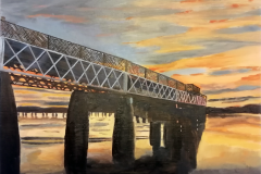 Sunset over Tay Rail Bridge  - Ian McCubbin